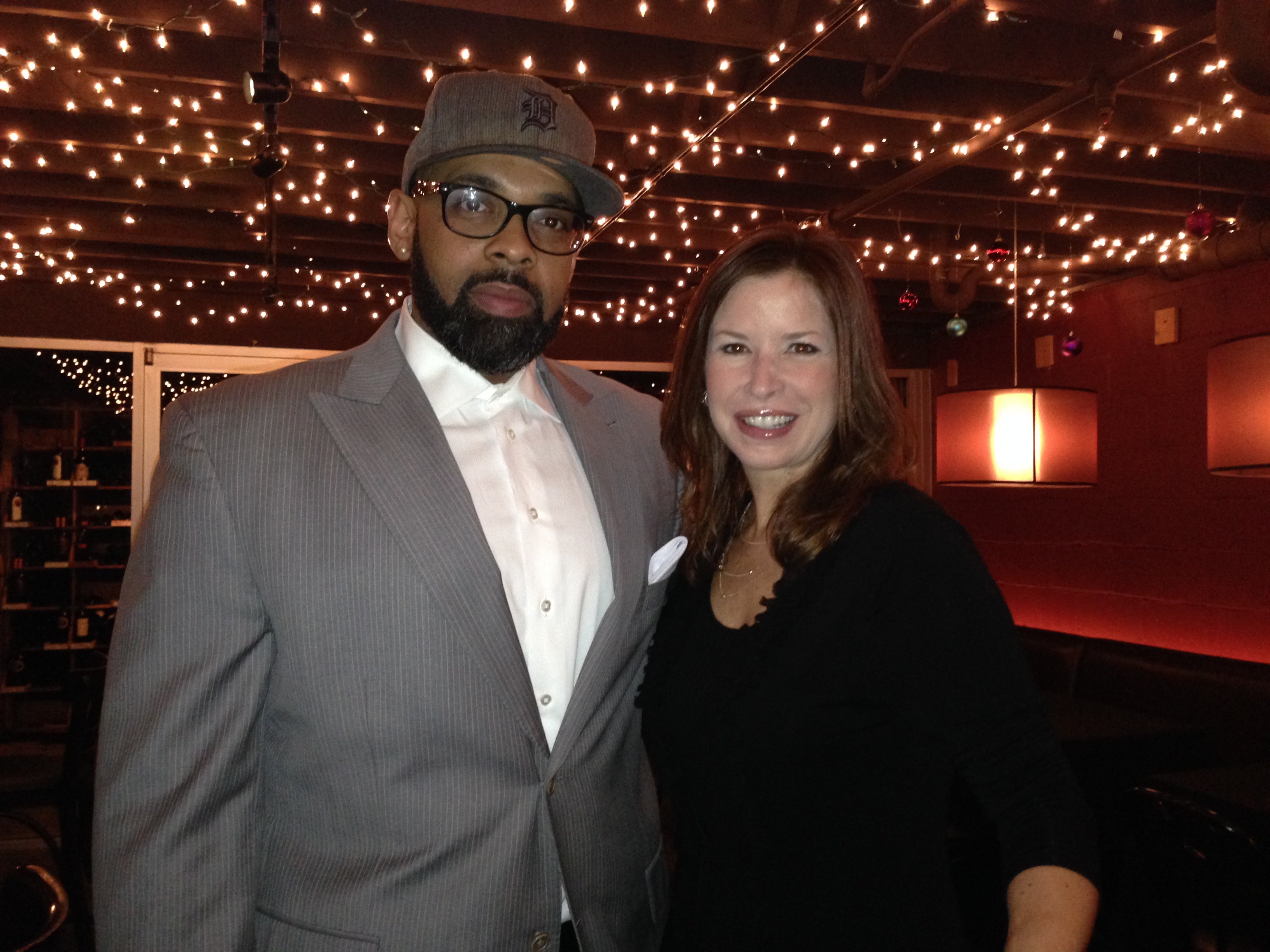 Members Shane Carson and Amy Lange at Broadcast Holiday Party