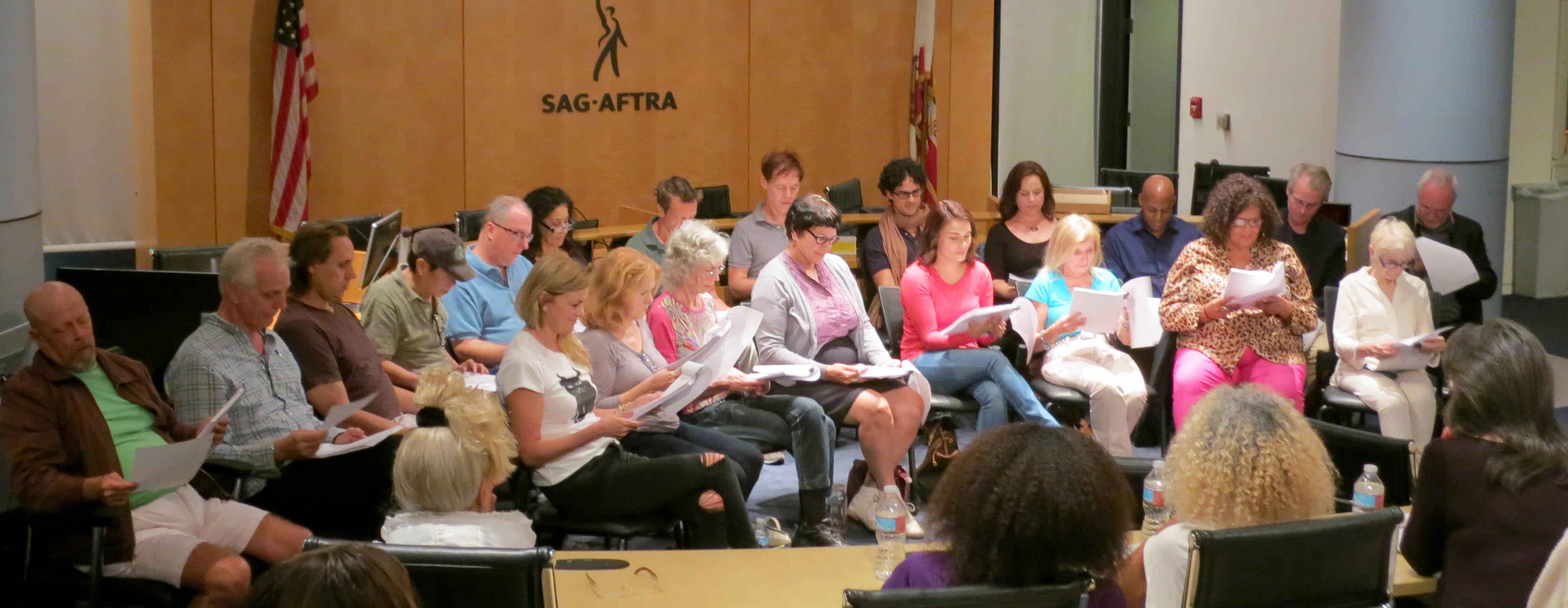 The performers chosen for the cold reading of A Tree Grows in Brooklyn at the Cagney on Sept. 20
