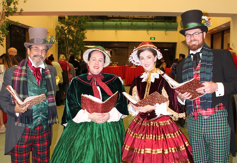 Carolers made their way through the party serenading the crowd at the 2017 Annual Winter Celebration at SAG-AFTRA Plaza on Dec. 13.