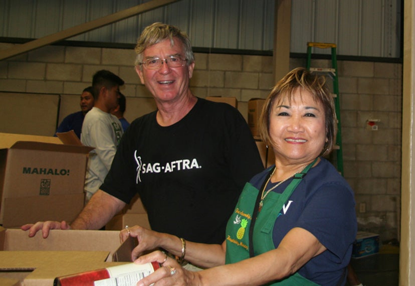 Steve Lowery at the foodbank