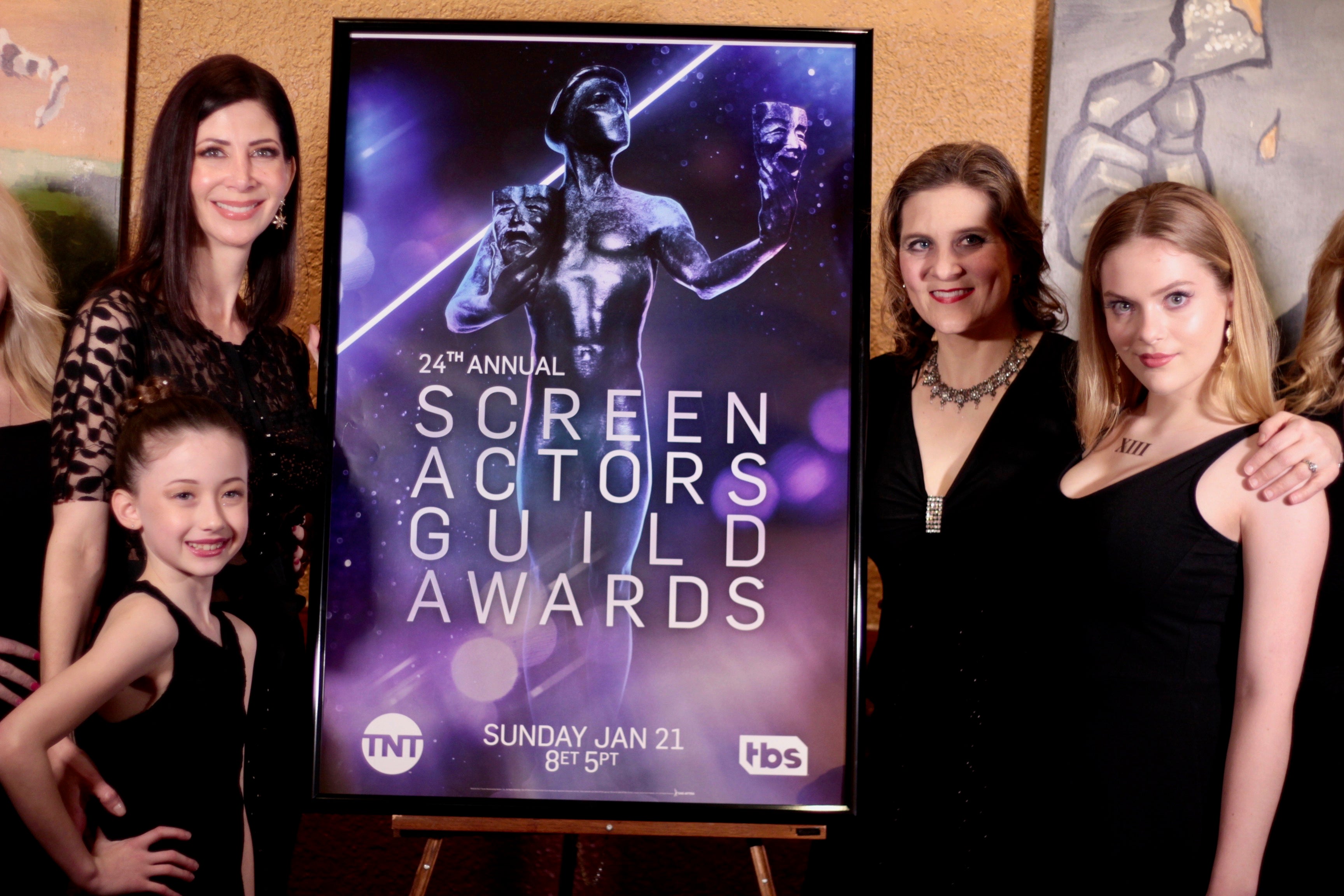 Members at the SAG Awards viewing party near Houston