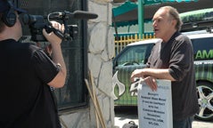 SAG Member Tom Bower at the  L.A. Carwash Boycott
