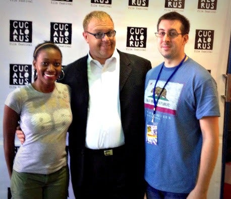 (From Left to Right): Lois Seffu, SAG-AFTRA member Liam Mason, and Thomas Young