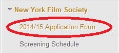 NY Film Society Application link