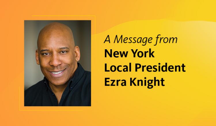 Un mensaje del presidente local de Nueva York, Ezra Knight