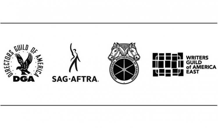 Logotipos de DGA, SAG-AFTRA, Teamsters y WGA