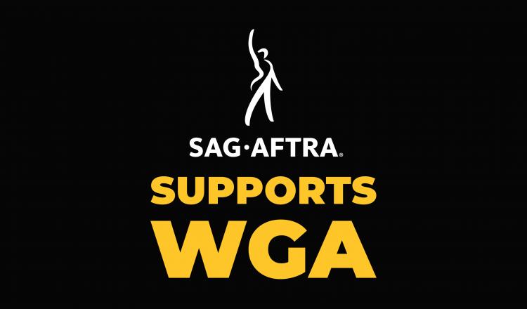 SAG-AFTRA apoya WGA strike 2023 Twitter graphic v2