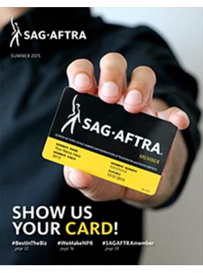 SAG-AFTRA Magazine Summer 2015 Número de portada