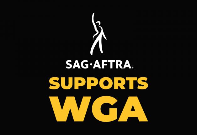 SAG-AFTRA apoya WGA strike 2023 Twitter graphic v2