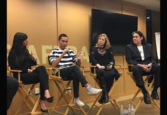 SAG-AFTRA members Elizabeth Frances and Forrest Goodluck, casting director Rene Haynes and member Atticus Todd