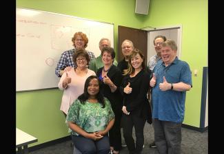 Sean Pratt, far left, third row, with members from the Miami Local. 