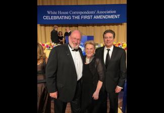 From left, nationally syndicated talk show host Jim Bohannon, SAG-AFTRA WMA Local Executive Director Pat O'Donnell and Bart Tessler, executive VP of news and programming for Westwood One.