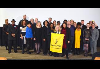Michigan Local members at the SAG Awards viewing party.