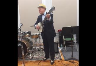 SAG-AFTRA member Deacon John plays at the opening of the new AFM hall.