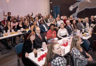 Members at the SAG Awards viewing party