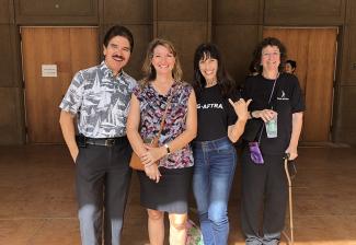 From left, Hawaii Local Board members Charles Uyehara, Andy Sikkink, Lisa Romano and Jean Simon joined Executive Director Mericia Palma Elmore to meet with legislators during Opening Day Festivities at the Hawaii State Capitol on Jan. 16. The union regula