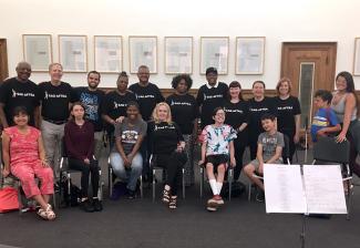 The Singers Committee and Pathways students share the bond of music.