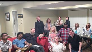 The SAG-AFTRA Michigan Local Board and staff break for a group photo during their first board retreat. 