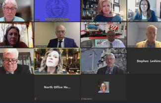 Captura de pantalla de la audiencia de leyes de no competencia de Pensilvania el 10 de junio.