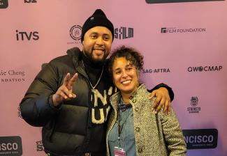 SAG-AFTRA member Jamal Trulove with San Francisco Film Commission Executive Director Manijeh Fata at Spotlight on San Francisco at Sundance.