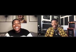 L.A. Local Young Performers Committee Co-Chair Brandon Severs moderates a conversation with Denzel Whitaker