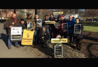 The New England Local Board, members and staff at Boston's Make Way For Ducklings on Dec. 4.