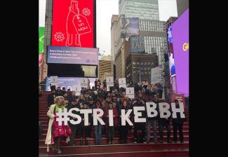 The New York Local on the TKTS steps in Times Square on Dec. 4.