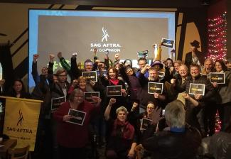 The Seattle Local during their holiday party on Dec. 10.
