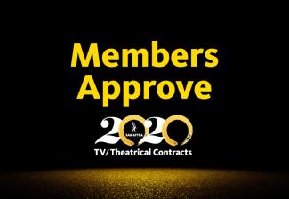 "Members Approve" above 2020 TV/TH logo with black background
