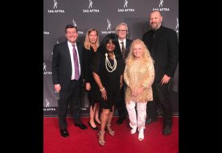 From left, Michigan Local President Eric Wydra, Kimberly Stump, Diane S. Jones, Jim Kerr (New York), Michigan Local Vice President Jo-Jo Shutty-MacGregor, Jay Adams