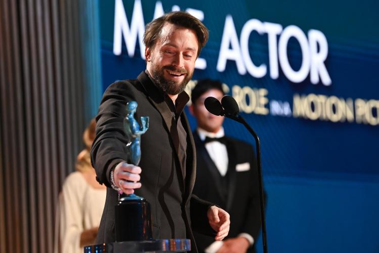 Kieran Culkin on stage at the 31st Screen Actors Guild Awards. 