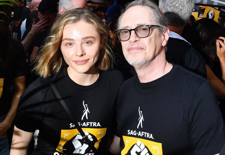SAG-AFTRA members Chloё Grace Moretz and Steve Buscemi.