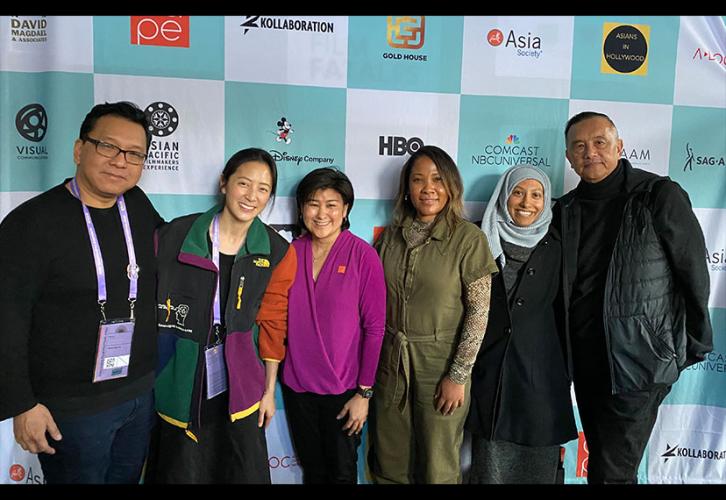 Speakers of the “Changemakers” sub-panel at the ‘Expanding the Asian American Narrative into the Next Decade’ panel. From left, The Population co-founder Derek Nguyen, Creative Artists Agency Motion Picture Literary agent Christina Chou, Coalition of Asia