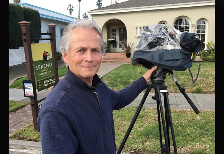 Rob Fladeboe gets ready on location for a story.