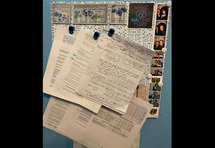 The Winston Prep art teacher bulletin board before…