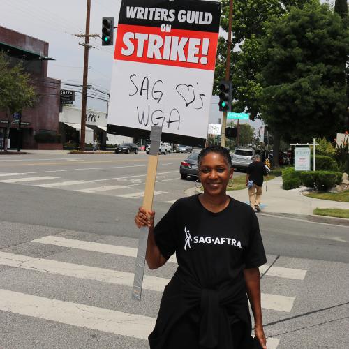 Carousel item for "LA Local Members Support the WGA During Strike"
