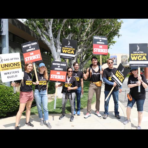 Carousel item for "LA Local Members Support the WGA During Strike"