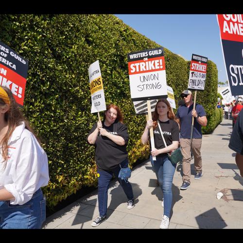 Carousel item for "LA Local Members Support the WGA During Strike"