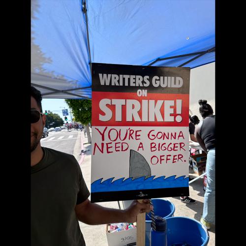 Carousel item for "LA Local Members Support the WGA During Strike"