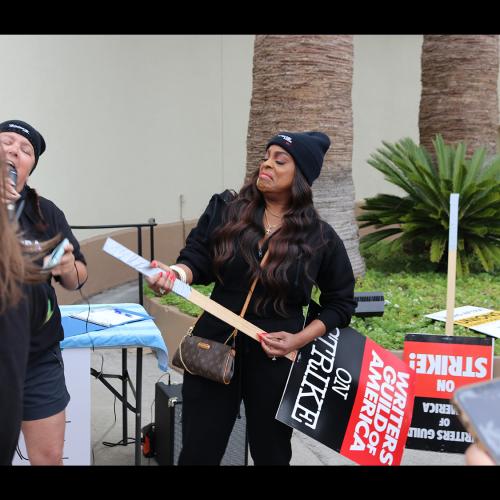 Carousel item for "LA Local Members Support the WGA During Strike"