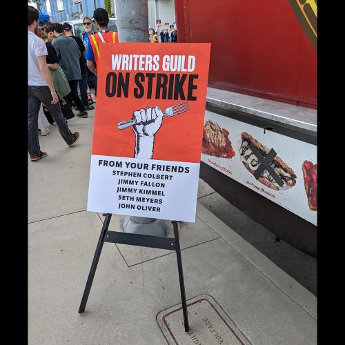 Carousel item for "LA Local Members Support the WGA During Strike"