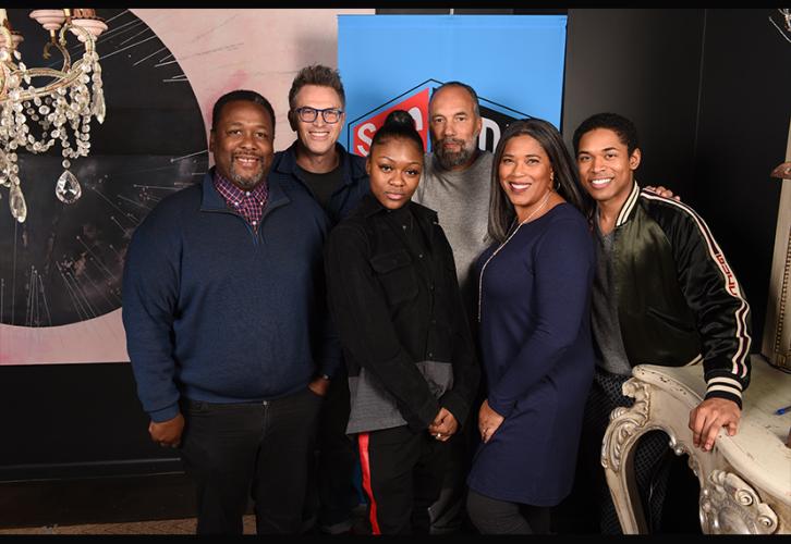 From left, actors Wendell Pierce, Tim Daly, Imani Lewis and Roger Guenveur Smith, SAGindie Executive Director Darrien Michele Gipson and actor Kelvin Harrison, Jr. at the 22nd Annual Sundance Film Festival SAGindie Actors Only Brunch on Jan. 27.