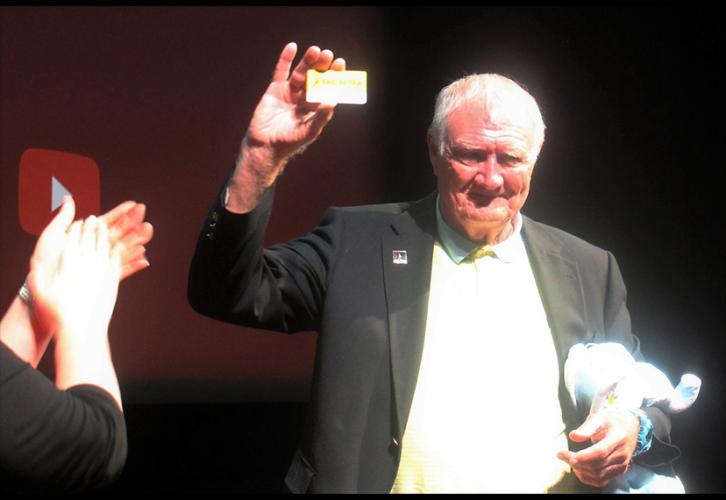 Thomas Hanley with his honorary SAG-AFTRA membership card. 