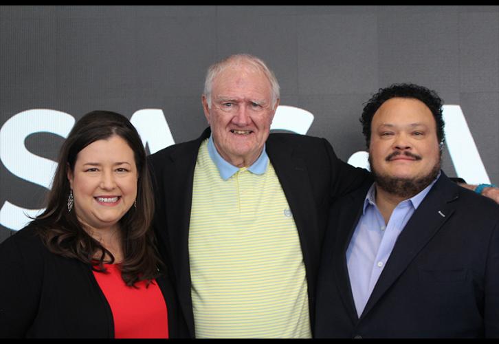 From left, SAG-AFTRA EVP and New York Local President Rebecca Damon, honorary SAG-AFTRA member Thomas Hanley and SAG-AFTRA National and New York Local Board member Adrian Martinez.