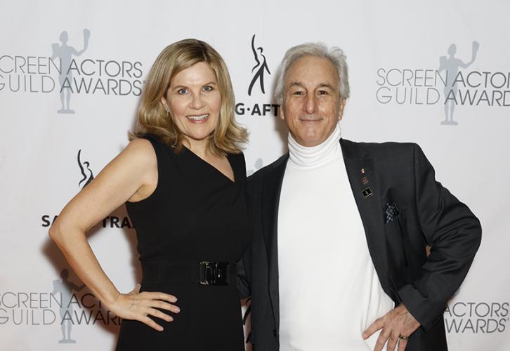 The evening’s emcees, SAG-AFTRA N.Y. Local Host Committee Vice Chair Lori Hammel and N.Y. Local Board member and N.Y. Host Committee Vice Chair Marc Baron.