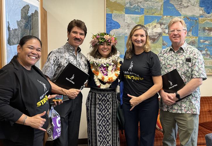 Hawaii Local member Shereen Balles, Vice President Charles Uyehara, Hawaii State House Representative Trish La Chica, President Andy Sikkink, Secretary Scott Swartz