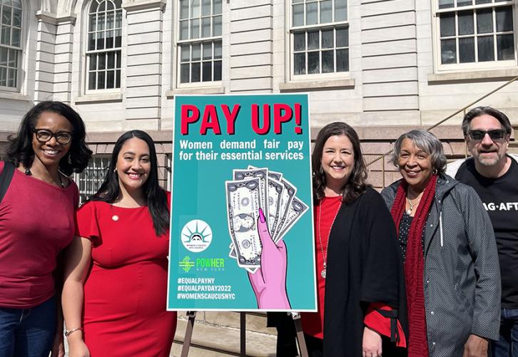 Labor Leaders at Equal Pay Day Rally