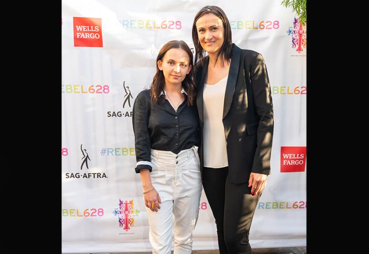SAG-AFTRA member and influencer Alexis Zall, left, with Pride Live's Board of Directors President Havilah Clarke. (Photo by: Adam Schultz/SAG-AFTRA)