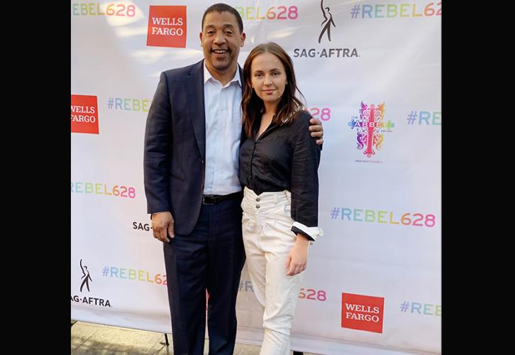 White with SAG-AFTRA member Alexis Zall. 