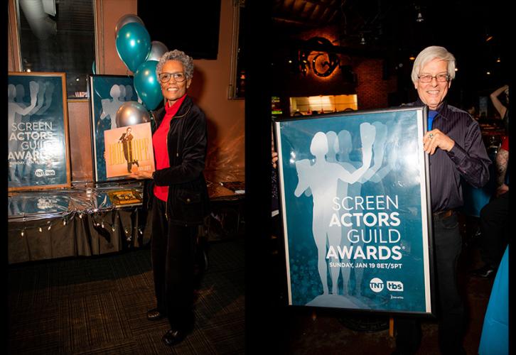 Two lucky members walked away with prizes and union swag at the end of the night. Shane O'Neal/SAG-AFTRA